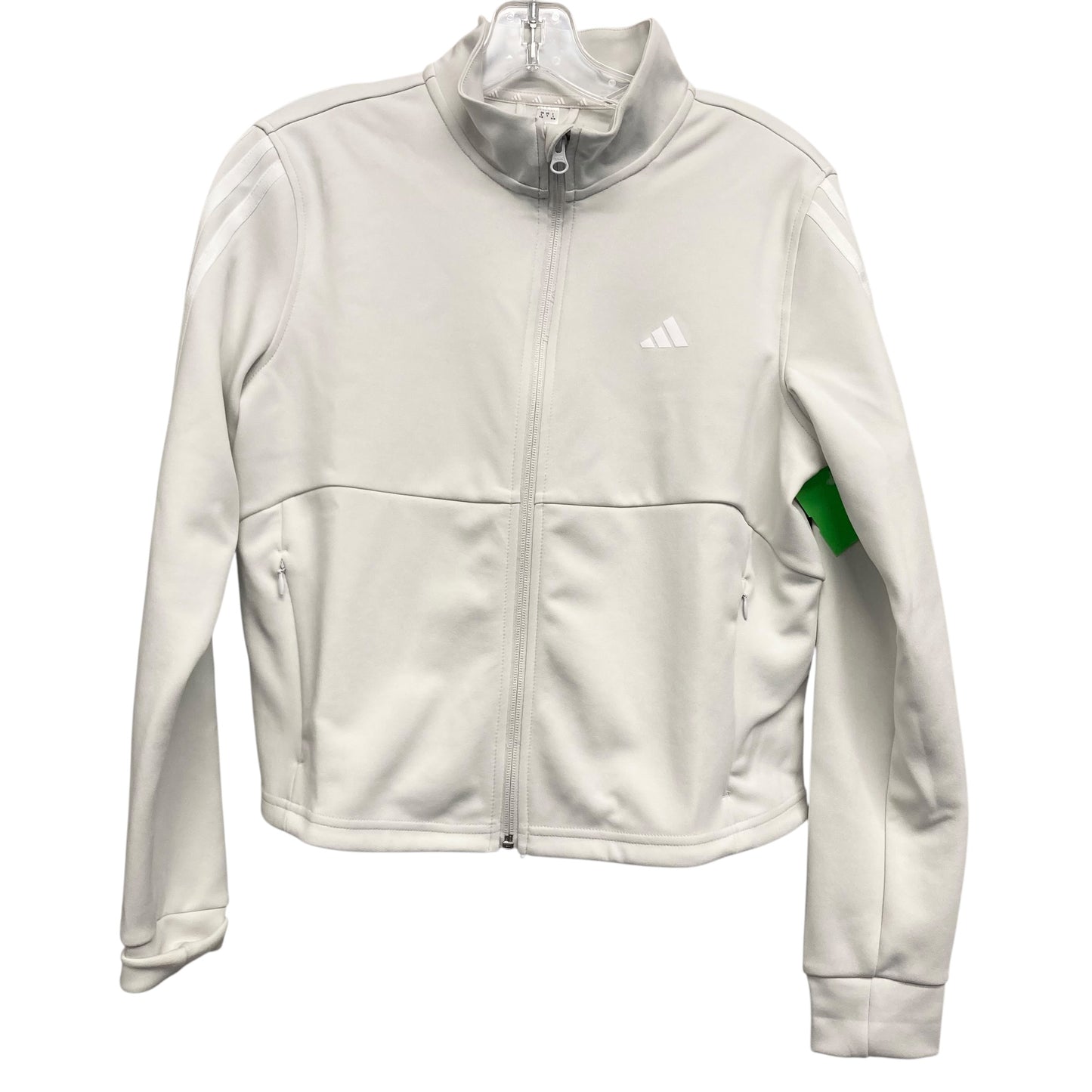 Athletic Jacket By Adidas In Grey, Size:S