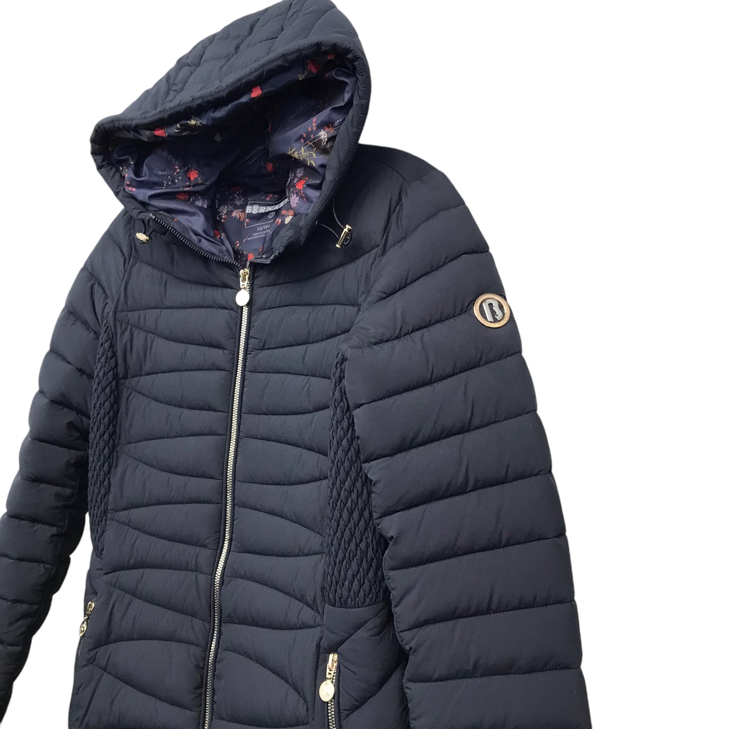 Coat Puffer & Quilted By Bernardo In Navy, Size:Xs