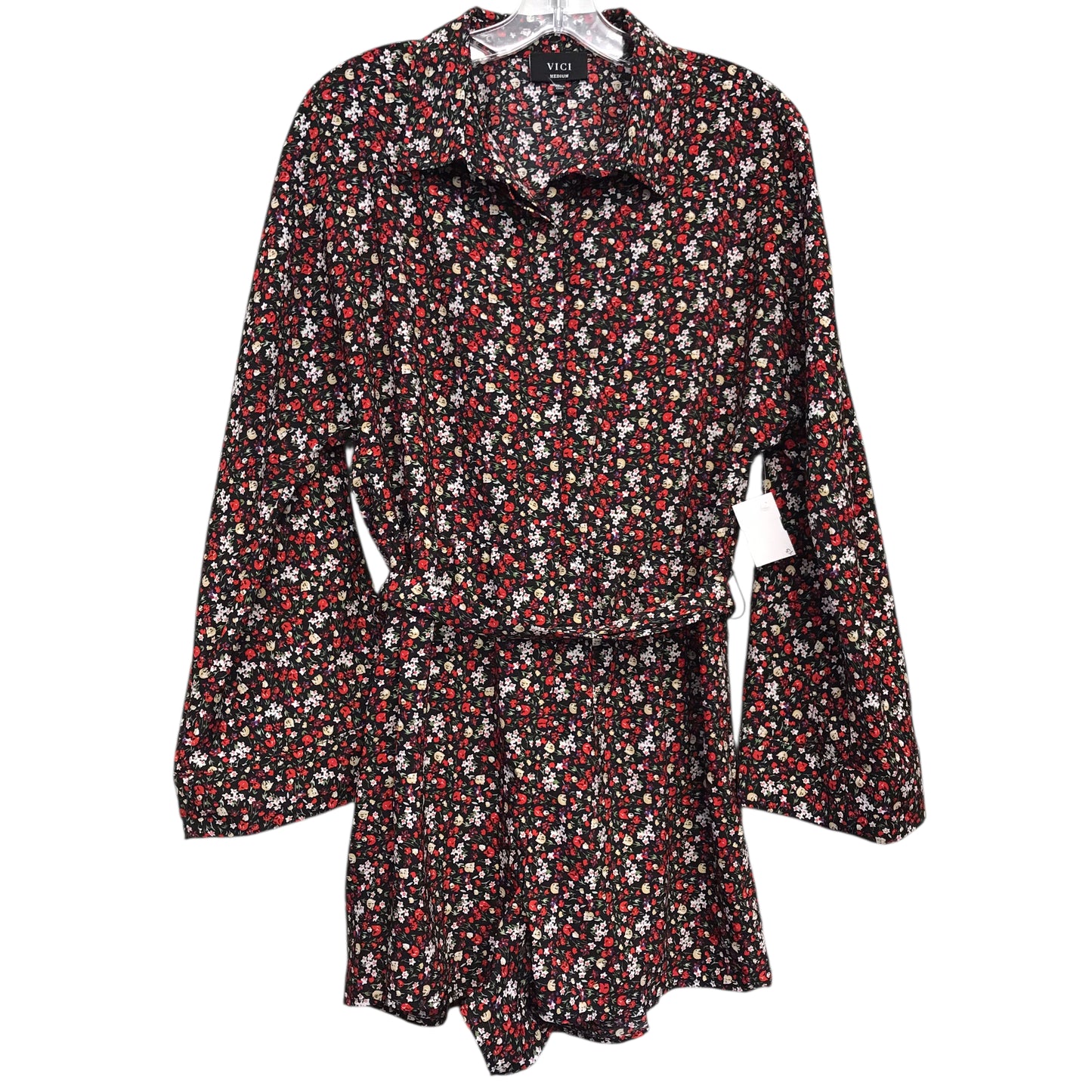 Romper Casual Short By Vici In Floral Print, Size:M