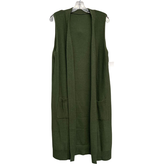 Vest Sweater In Green, Size:2X