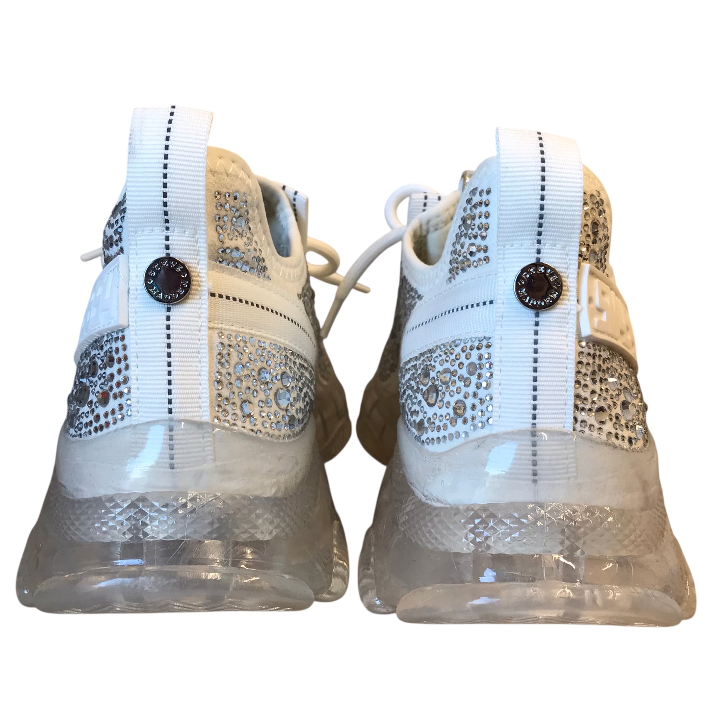 Shoes Athletic By Steve Madden In Silver, Size:8.5