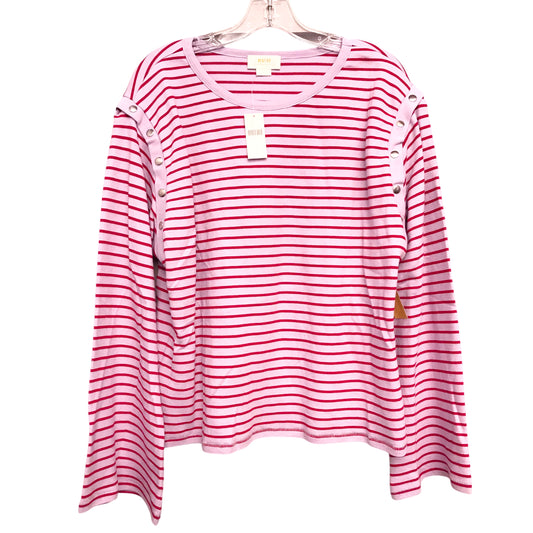 Top Ls By Maeve In Striped Pattern, Size:M