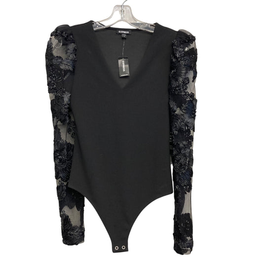 Bodysuit By Express In Black, Size:Xs