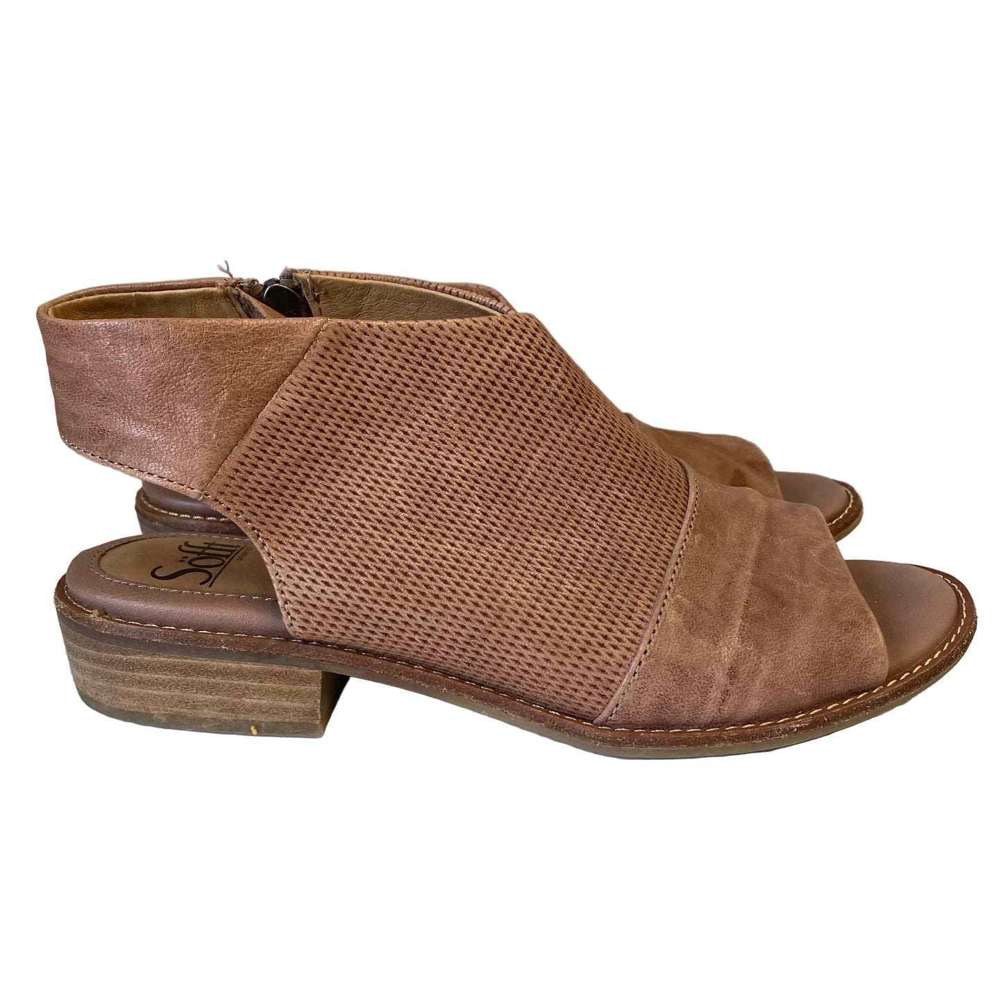 Sandals Flats By Sofft In Brown, Size:7