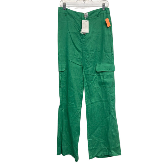 Pants Linen By Sans Souci In Green, Size:12