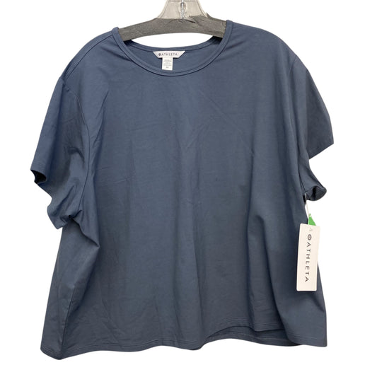 Athletic Top Ss By Athleta In Grey, Size:2X