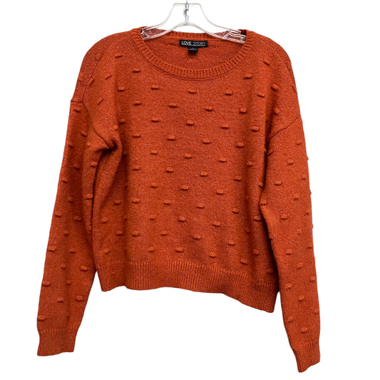 Sweater By Love Story In Orange, Size:L