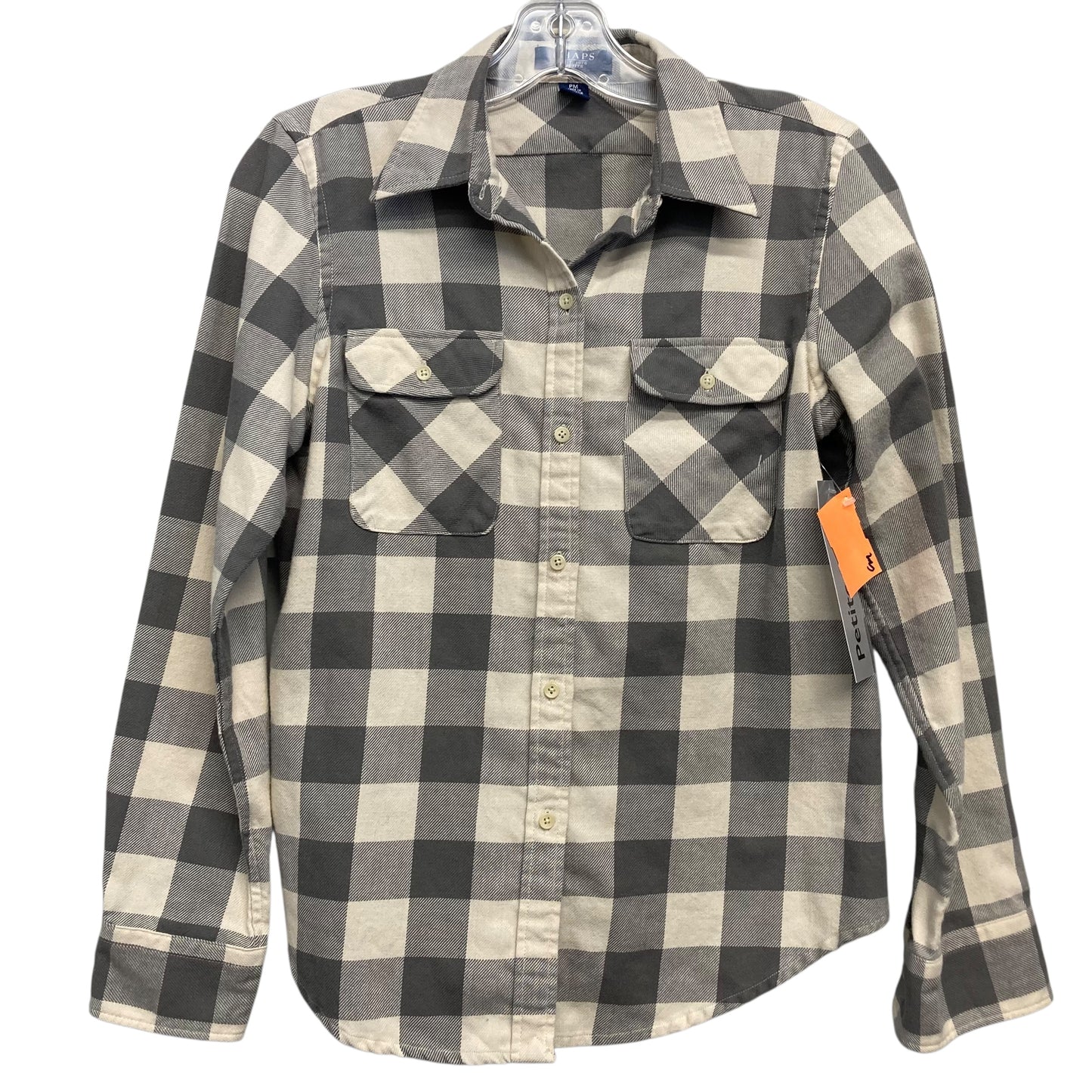 Top Ls By Chaps In Plaid Pattern, Size:Mp