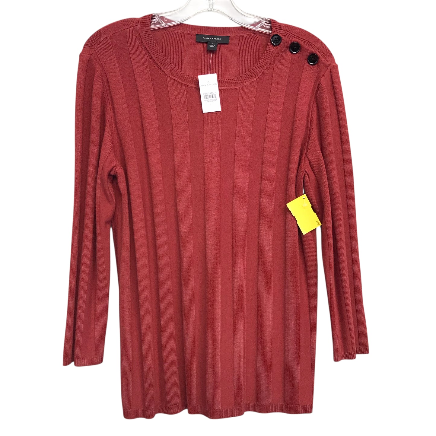 Top Ls By Ann Taylor In Red, Size:L