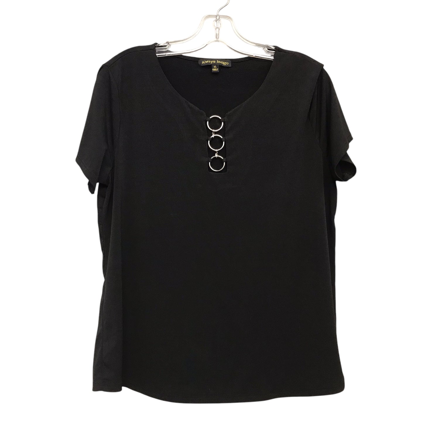 Top Ss By Always Indigo In Black, Size:Xl