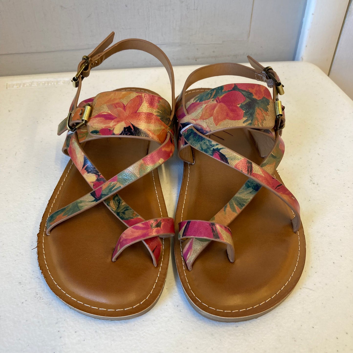 Sandals Designer By Patricia Nash In Floral Print, Size:9