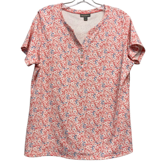 Top Ss By Style And Company In Floral Print, Size:Xl