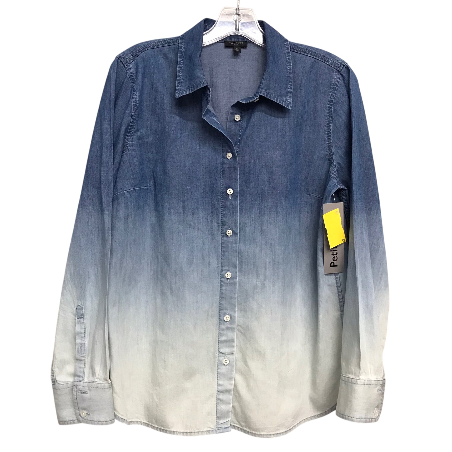 Top Ls By Talbots In Blue Denim, Size:Mp