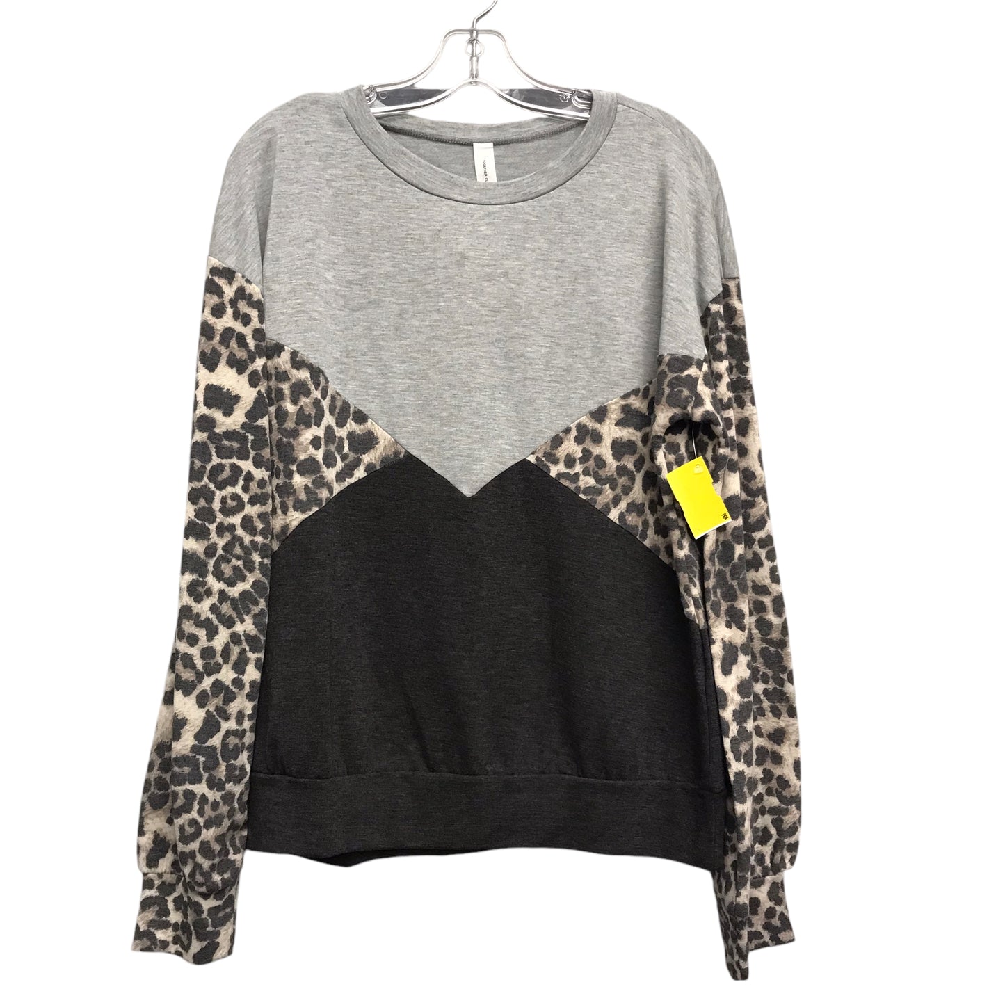 Top Ls By Together Clothing In Grey, Size:M