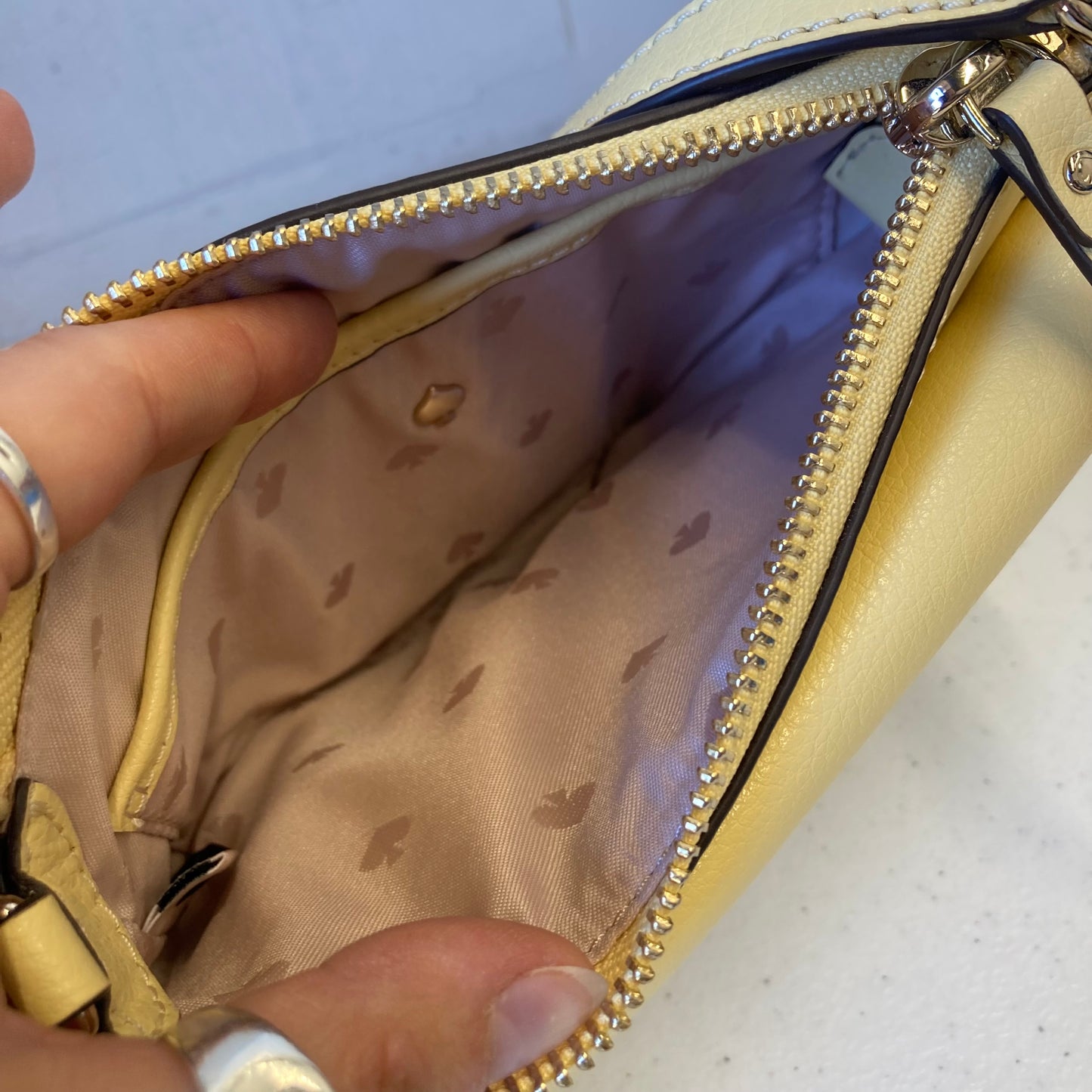 Handbag Designer By Kate Spade In Yellow, Size:Small