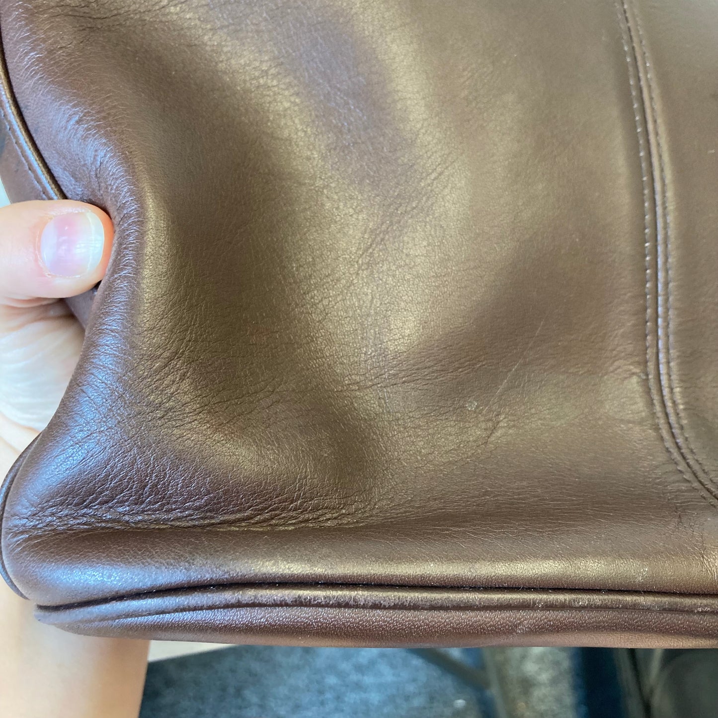 Crossbody Designer By Coach In Brown, Size:Large