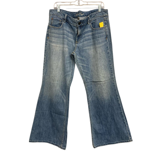 Jeans Wide Leg By American Eagle In Blue Denim, Size:14