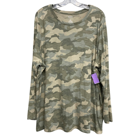 Top Ls Basic By Sonoma In Camouflage Print, Size:2X