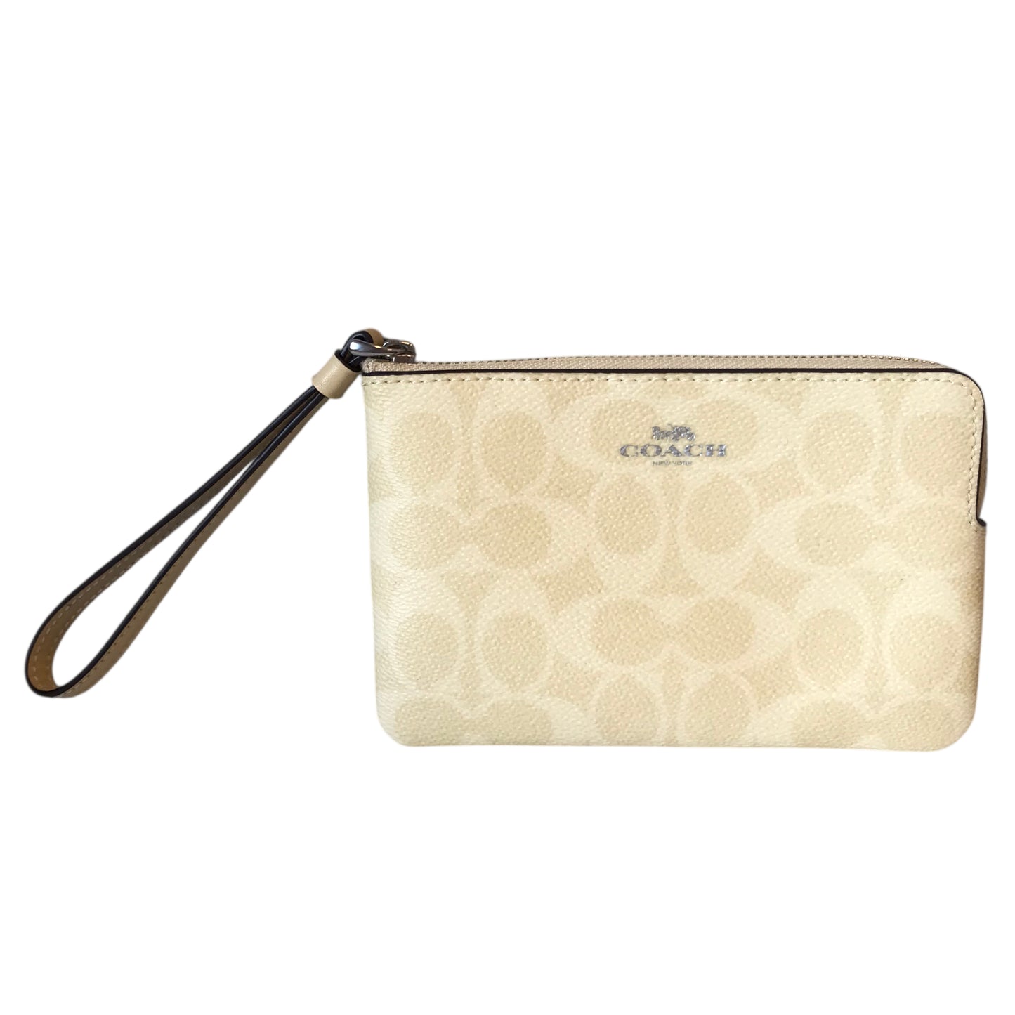 Wristlet Designer By Coach In Cream, Size:Small