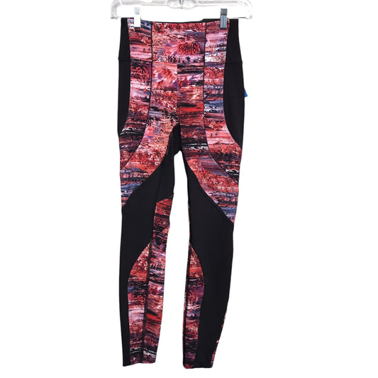 Athletic Pants By Lululemon In Black & Pink, Size:S