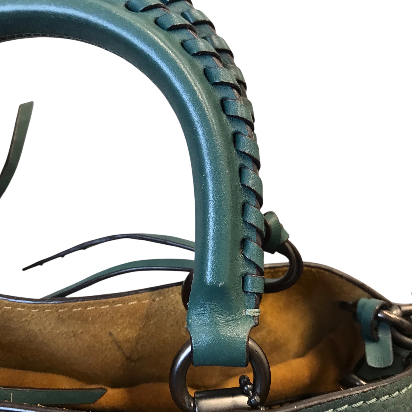 Handbag Designer By Coach In Green, Size:Large