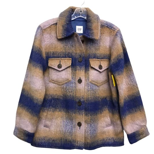 Jacket Shirt By Gap In Plaid Pattern, Size:Xs