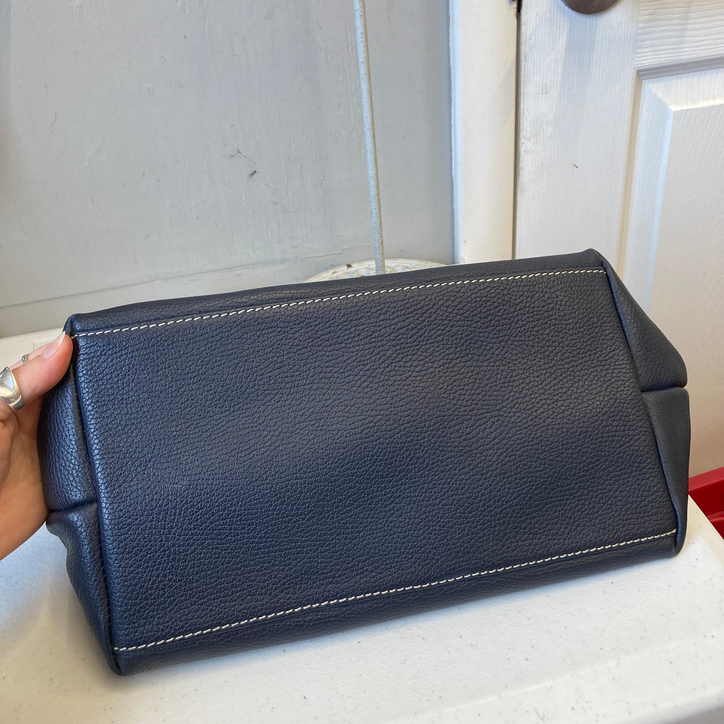 Handbag Designer By Dooney And Bourke In Navy, Size:Medium