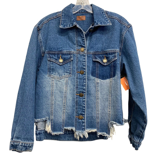 Jacket Denim By Pol In Blue Denim, Size:S