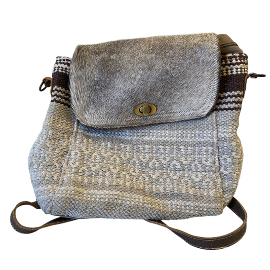 Backpack By Myra Bay In Brown & Cream, Size:Medium