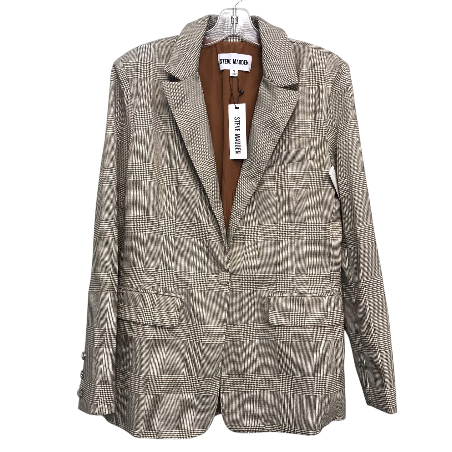 Blazer By Steve Madden In Plaid Pattern, Size:S