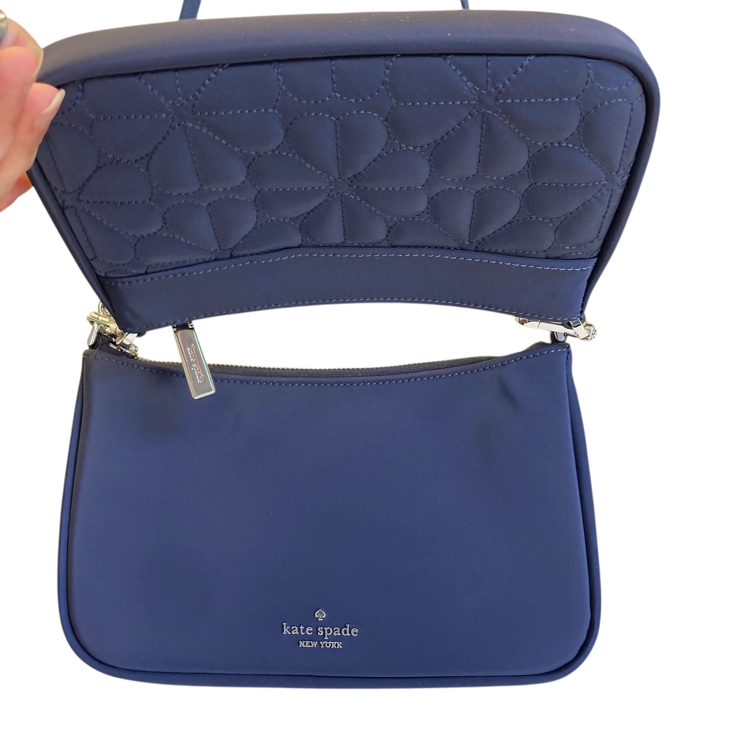 Handbag Designer By Kate Spade In Navy, Size:Small