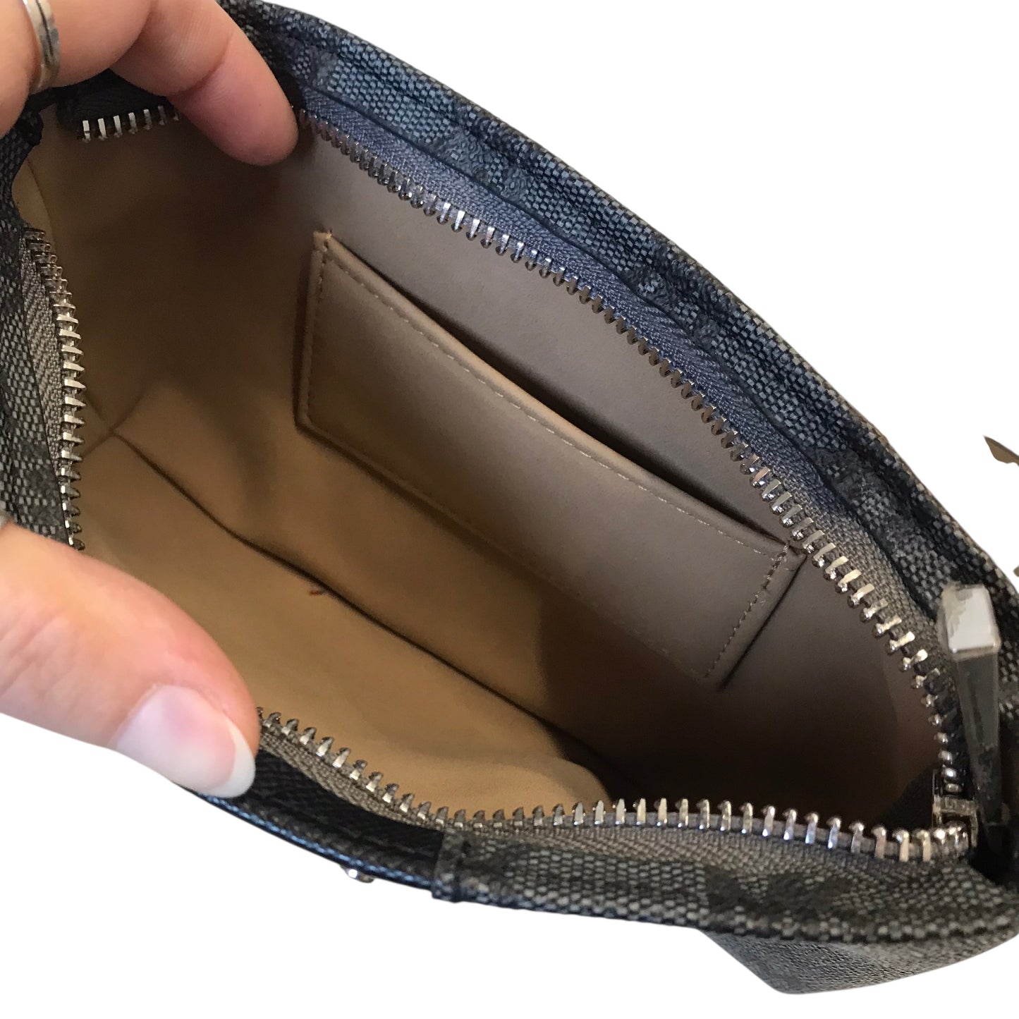 Belt Bag Designer By Michael Kors In Black & Grey, Size:Small