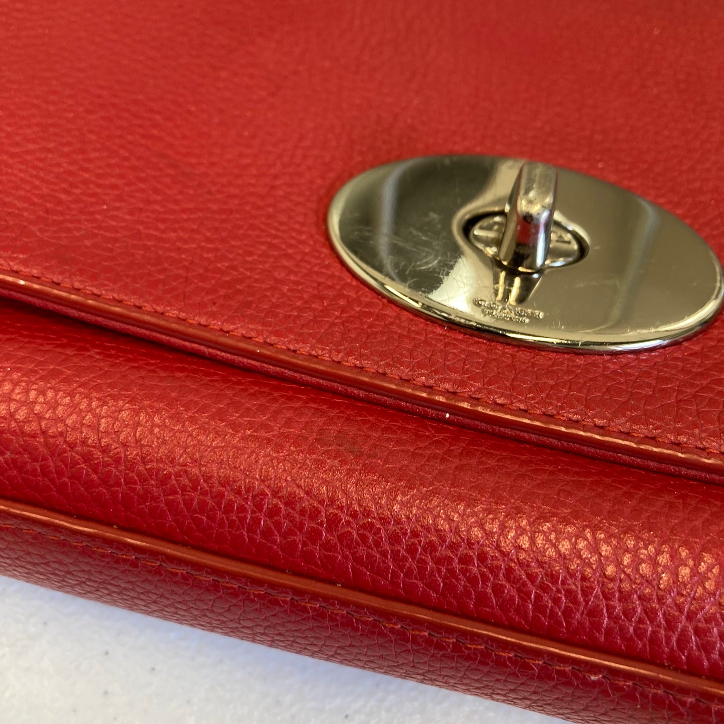 Crossbody Designer By Coach In Red, Size:Medium