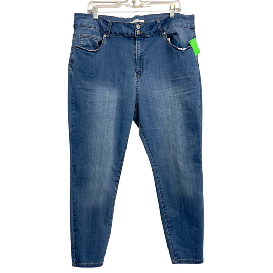 Jeans Straight By 9th and Main In Blue Denim, Size:22