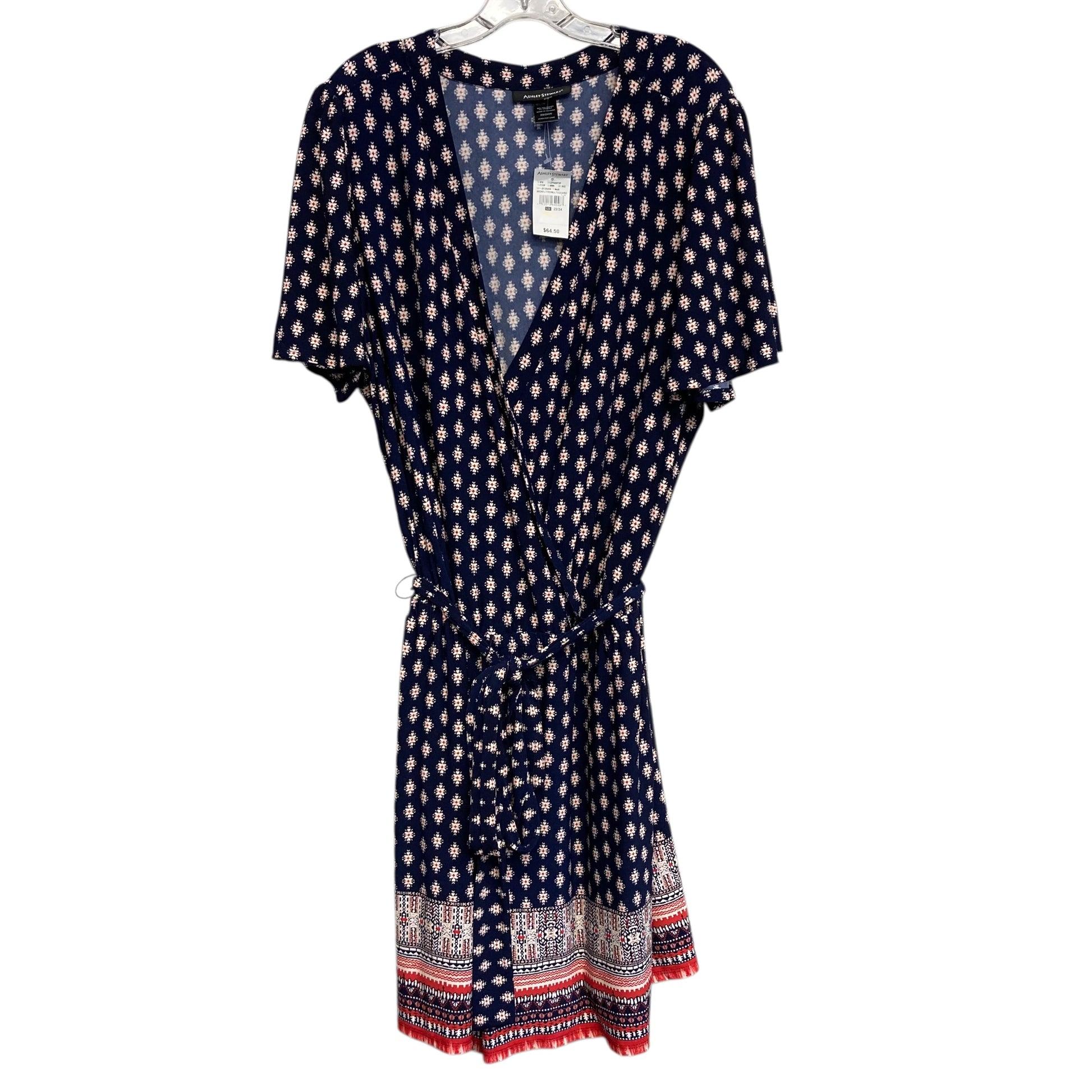 ashley stewart party dresses Ashley Stewart Women's Plus Bleted Faux Wrap Dress, Sizes 10/12-26/28