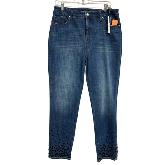 Jeans Cropped By Chicos In Blue Denim, Size:10