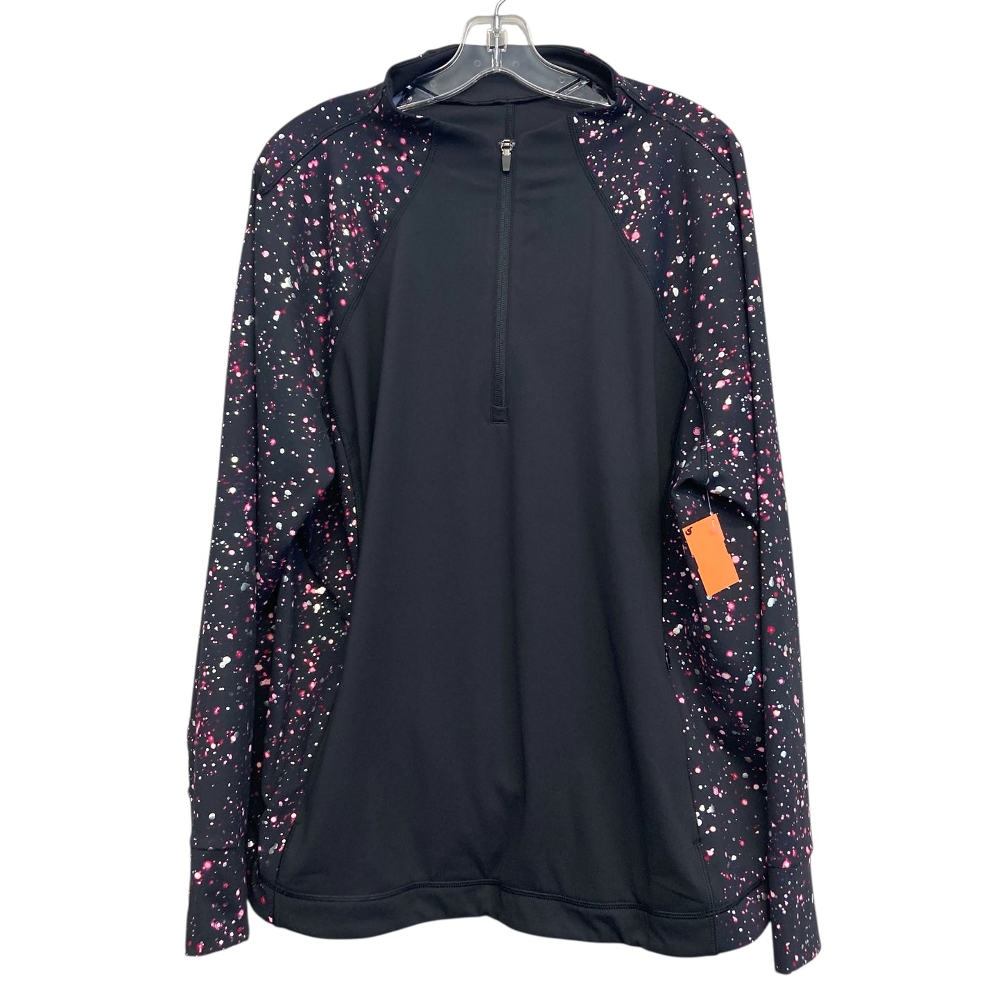 Athletic Top Ls Collar By Talbots In Black, Size:2X