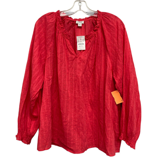 Top Ls By J. Crew In Red, Size:Xl