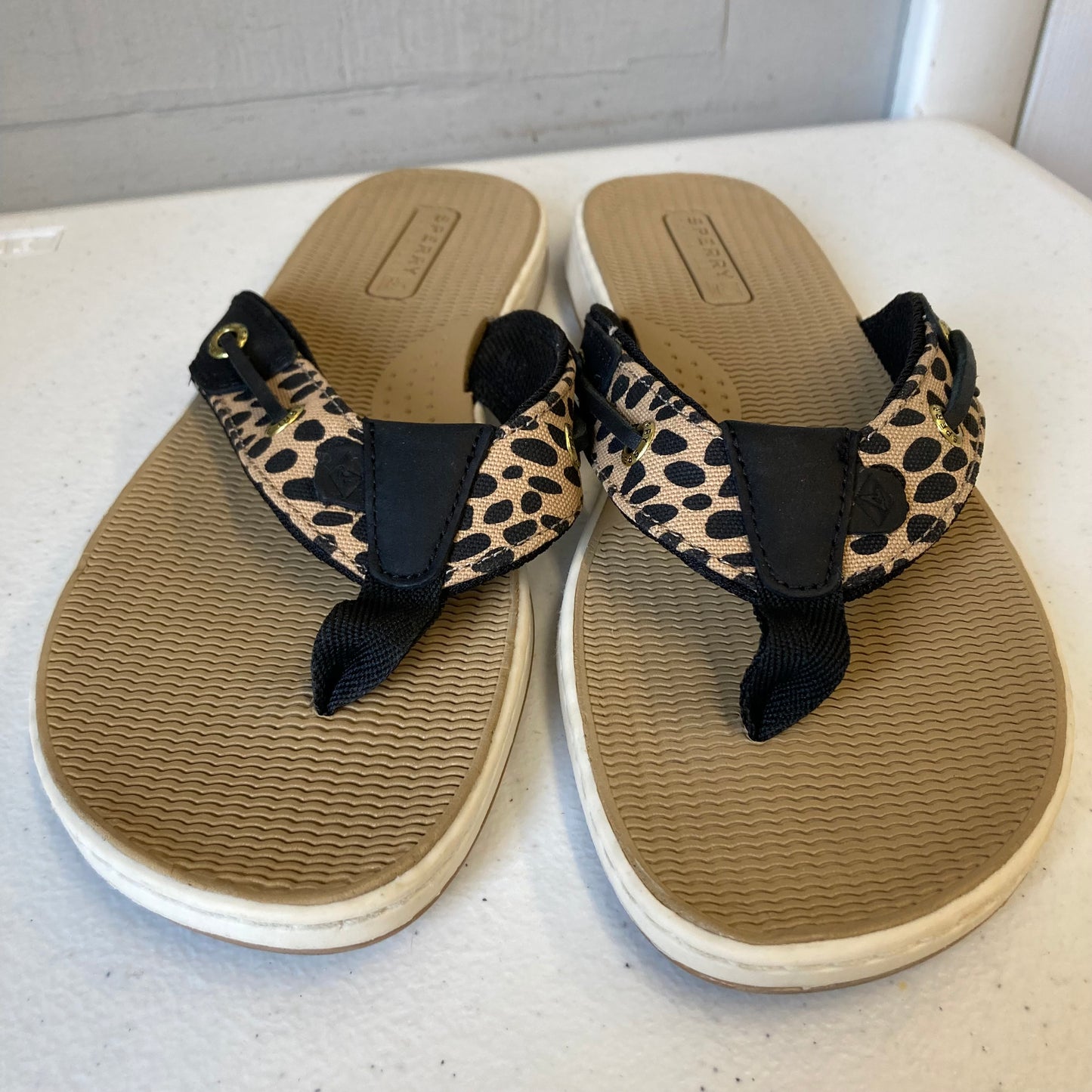 Sandals Flip Flops By Sperry In Black, Size:8