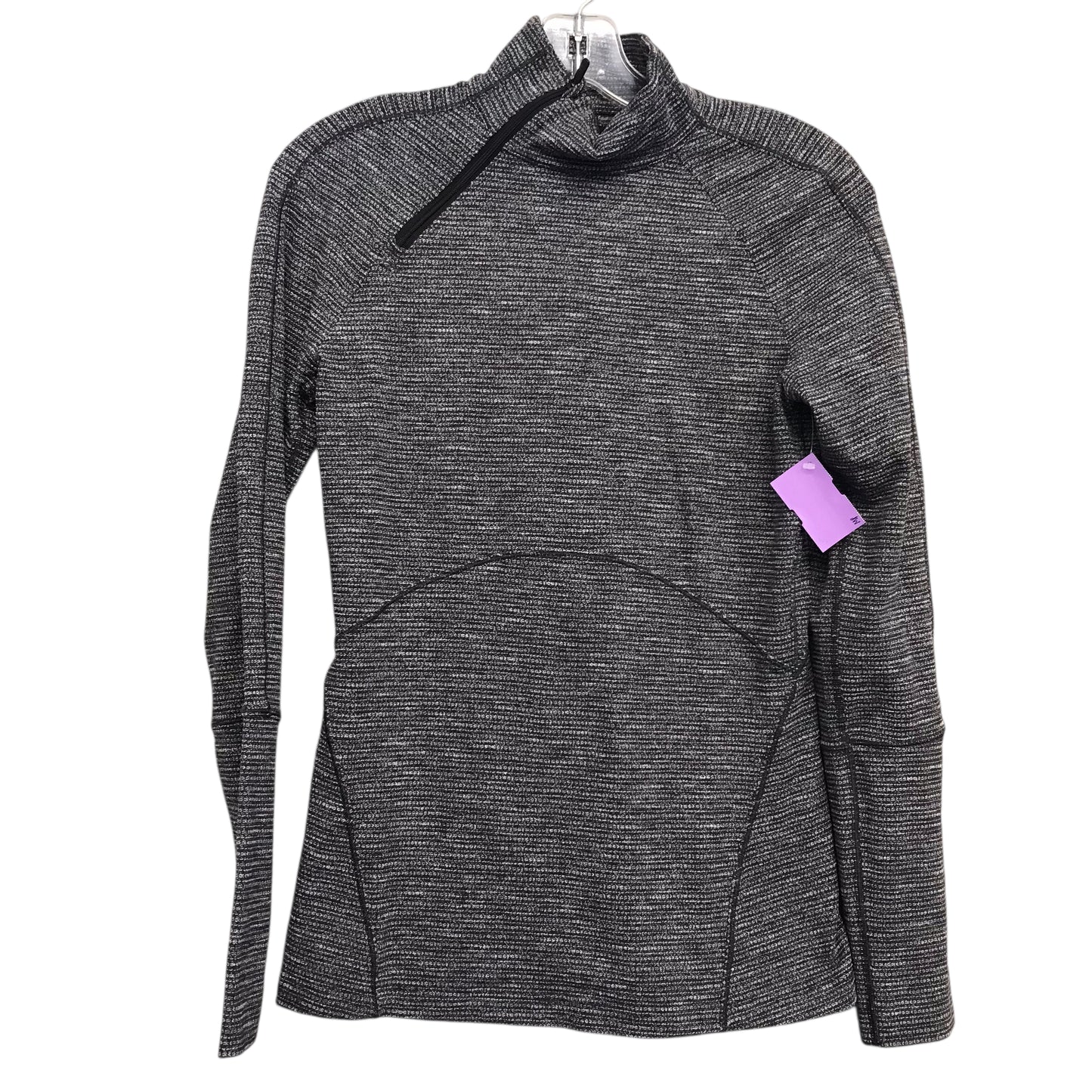 Athletic Top Ls Collar By Lululemon In Grey, Size:S