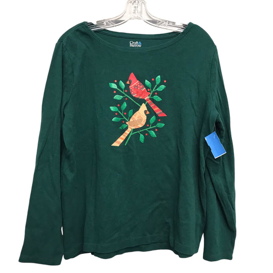 TOP LS BASIC by CROFT AND BARROW In GREEN & RED, Size: L