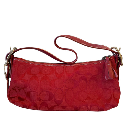 Handbag Designer By Coach In Red, Size:Small