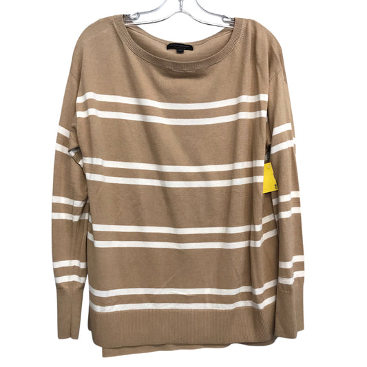 Sweater By Banana Republic In Tan & White, Size:M