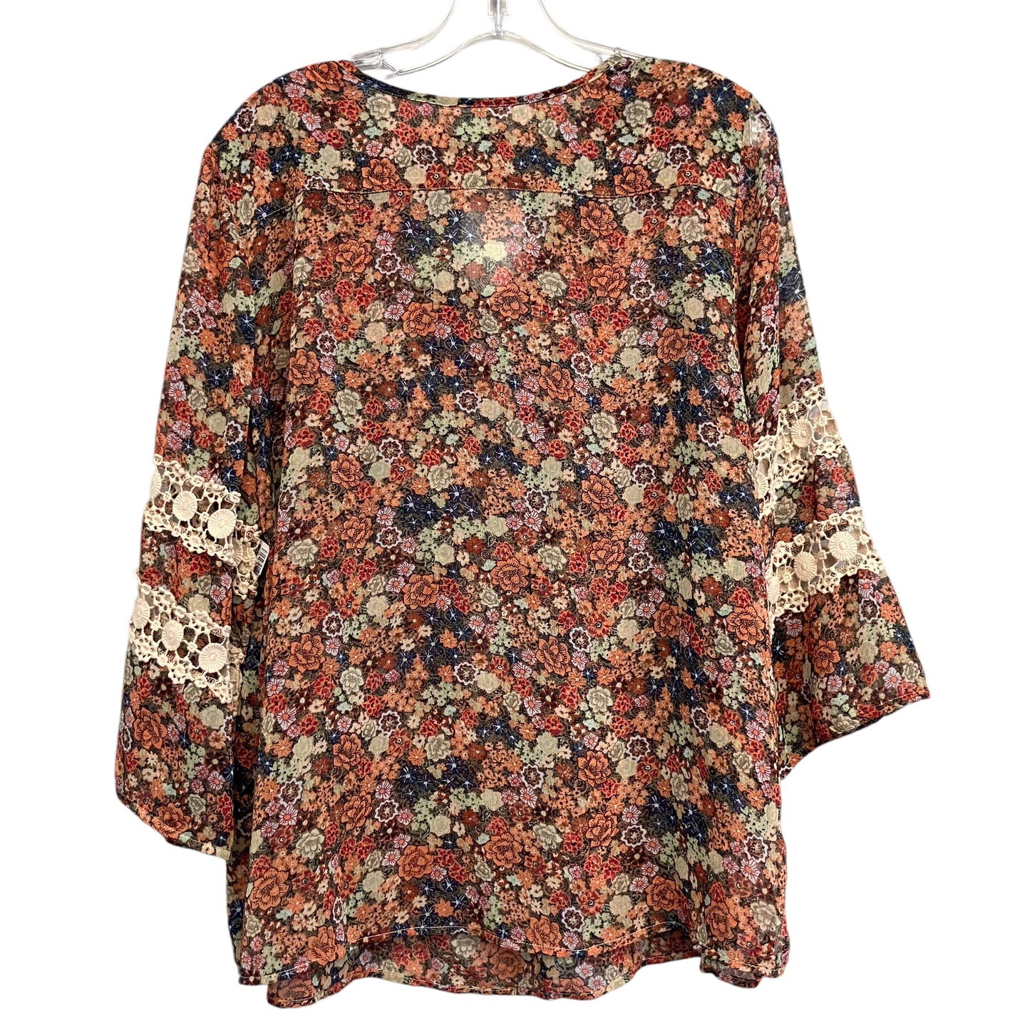 Top Ls By Dressbarn In Floral Print, Size:Xl