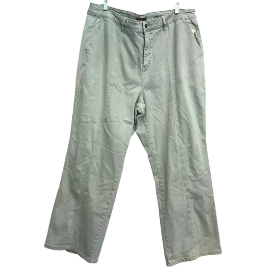 Jeans Wide Leg By Judy Blue In Green Denim, Size:24