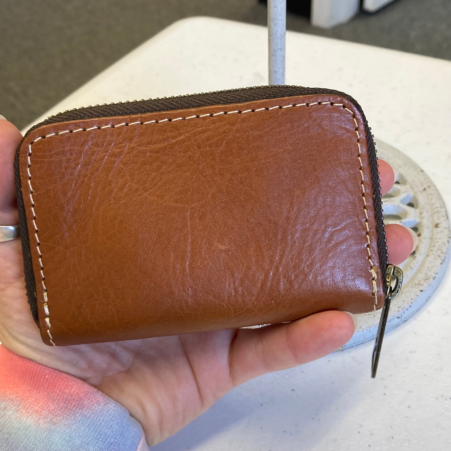 Coin Purse Designer By Patricia Nash In Brown, Size:Small