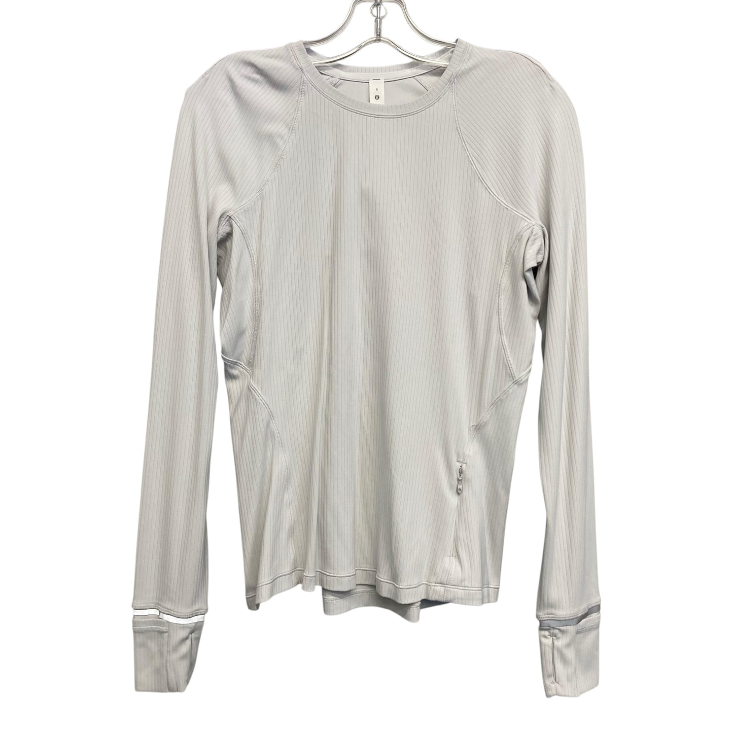 Athletic Top Ls Crewneck By Lululemon In Grey, Size:M