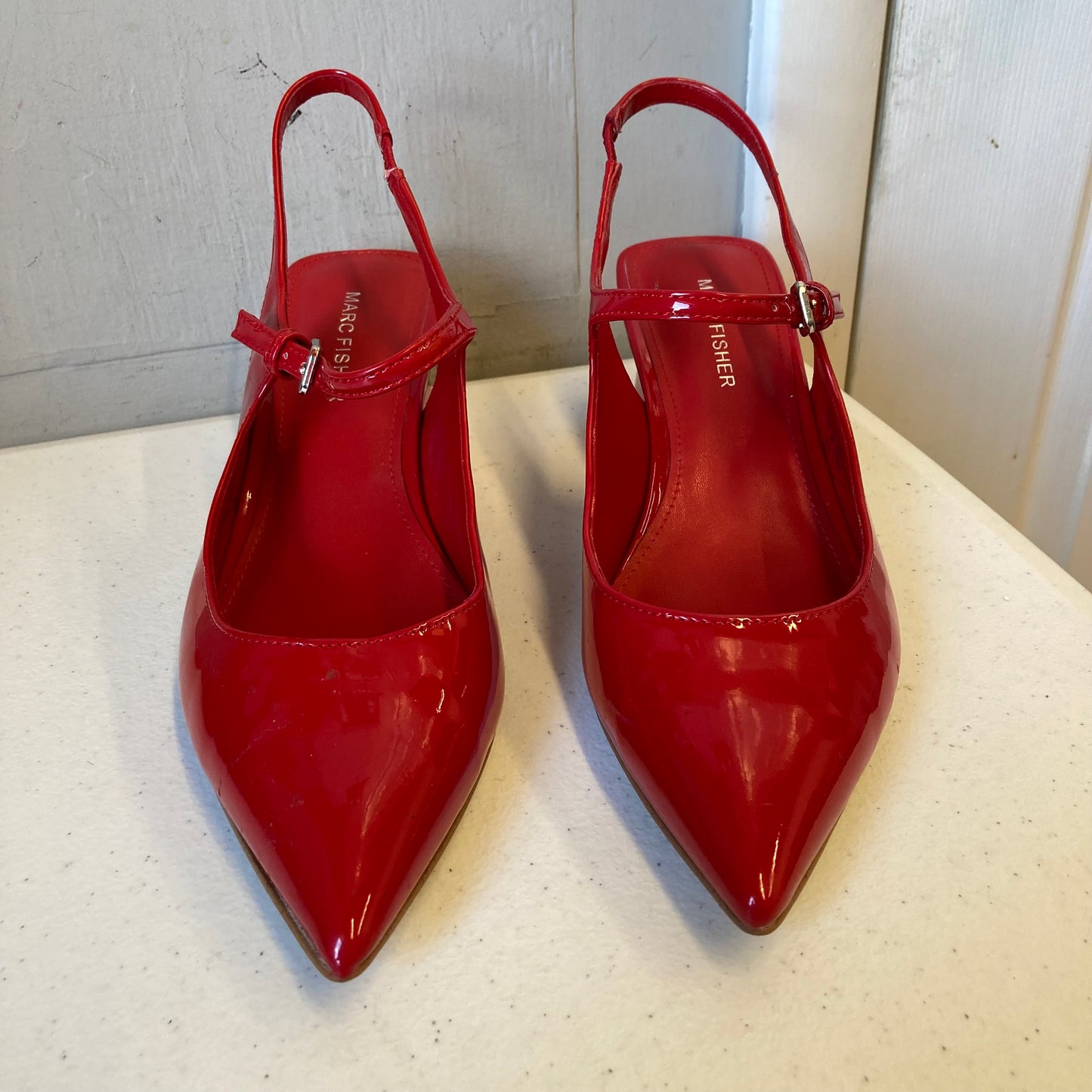 Shoes Heels Block By Marc Fisher In Red, Size:7.5