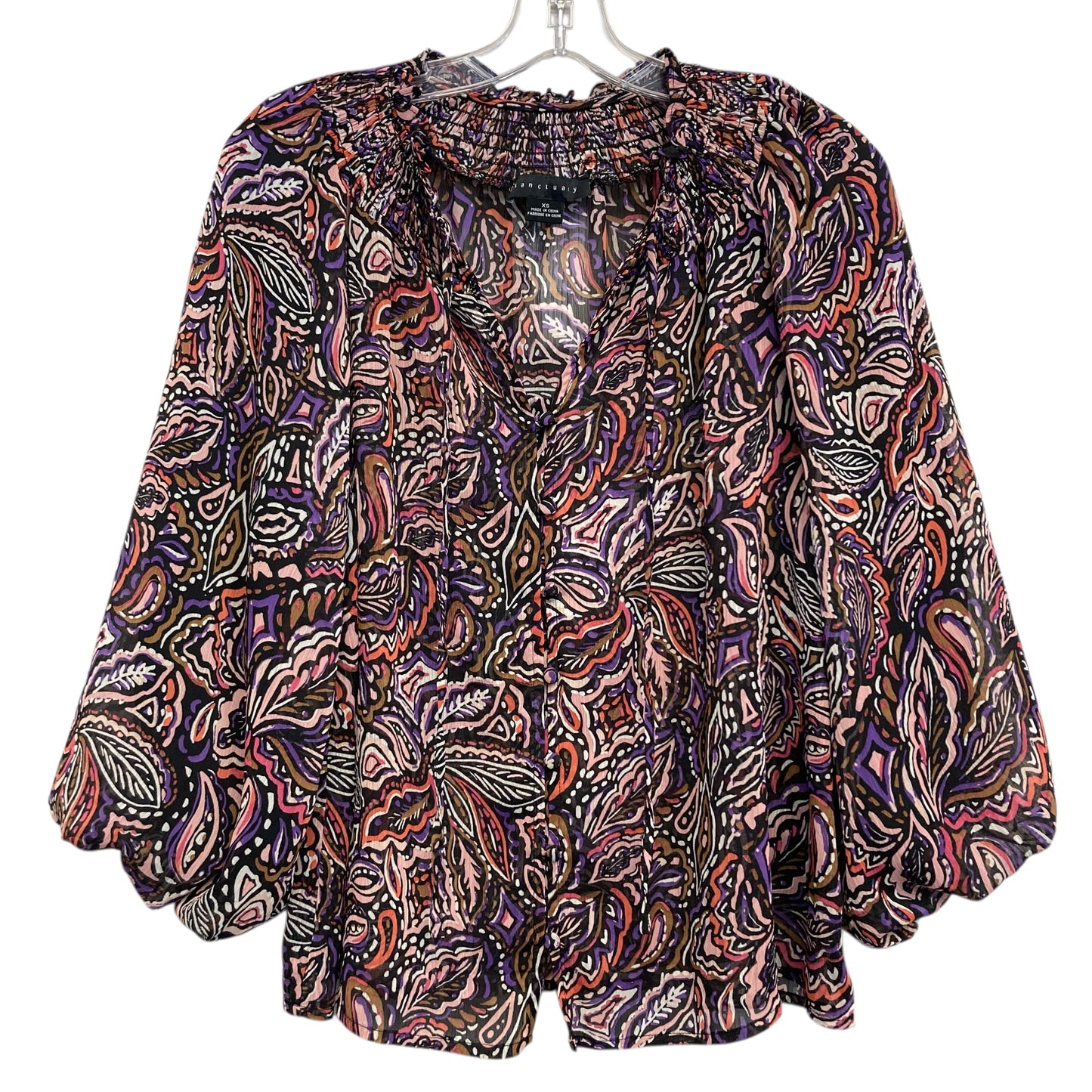 Top 3/4 Sleeve By Sanctuary In Multi, Size:Xs