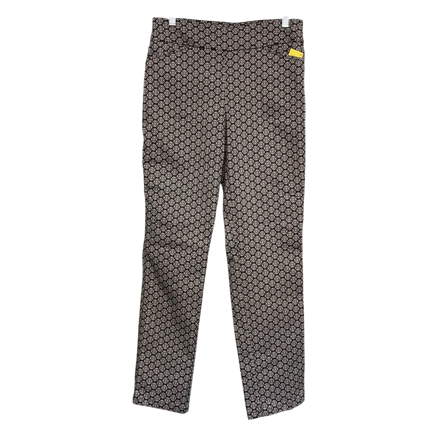Pants Cropped By Croft And Barrow In Black & Tan, Size:6